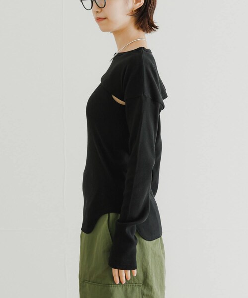 URBAN RESEARCH(アーバンリサーチ)の「『別注』Healthknit×URBAN RESEARCH レイヤードカットソー(Tシャツ/カットソー・レディース・BLACK/WHITE・FREE)」の12枚目の写真