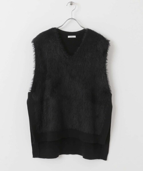 ITEMS URBANRESEARCH（アイテムズ アーバンリサーチ）の「フロントシャギーベスト（ベスト・レディース・L.BEG/BLK/BEG・FREE）」の11枚目の写真