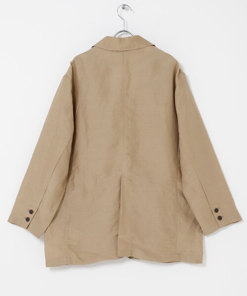 URBAN RESEARCH DOORS（アーバンリサーチドアーズ）の「FORK&SPOON　ラミーブレンドビッグジャケット（テーラードジャケット・レディース・BLACK/BEIGE・1）」の18枚目の写真