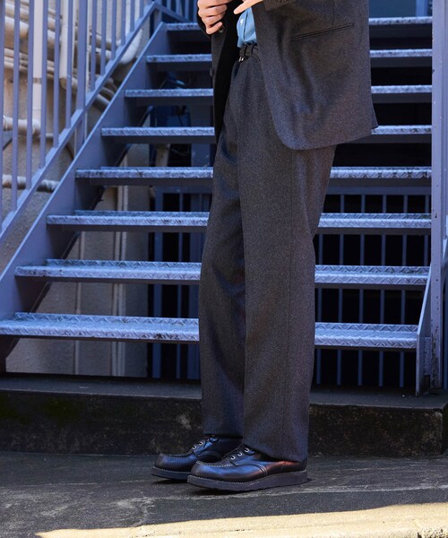 ADAM ET ROPE'(アダムエロペ)の「【HEUGN/ユーゲン】Freddie FLANNEL(スラックス・メンズ・グレー・1/2/3/4)」の6枚目の写真