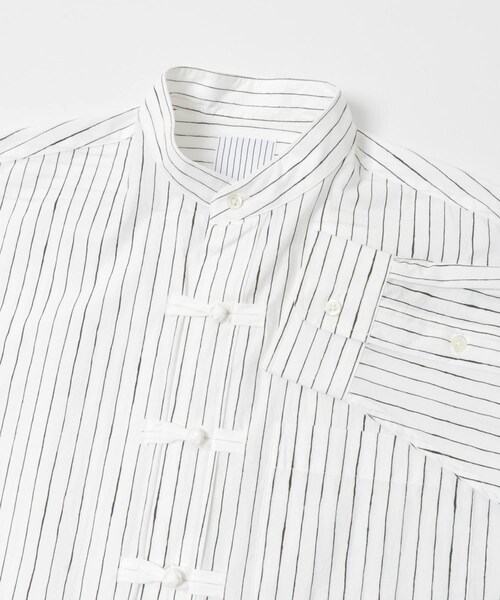 URBAN RESEARCH（アーバンリサーチ）の「SFC　COTTON STRIPE KUNG FU SHIRT（シャツ/ブラウス・メンズ・WHITE/SAX・M/L/XL/XXL）」の5枚目の写真