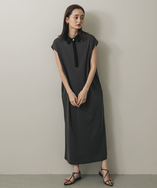 SENSE OF PLACE by URBAN RESEARCH（センスオブプレイスバイアーバンリサーチ）の「カットポロシャツワンピース（ワンピース・レディース・IVORY/CHARCOAL/BROWN・COMPACT/one）」の12枚目の写真