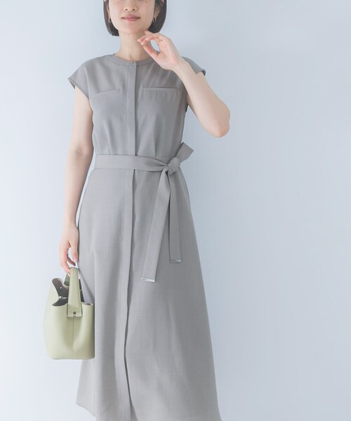 URBAN RESEARCH ROSSO（アーバンリサーチロッソ）の「『UR TECH DRYLUXE』ポケットデザインワンピース（ワンピース・レディース・MOCHA/NAVY/YELLOW/CHARCOAL・Free）」の16枚目の写真