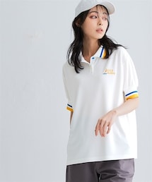 nissen | ライン使いワッフルリブポロシャツ（UVカット・吸汗速乾）（エルアクティブ）(ポロシャツ)