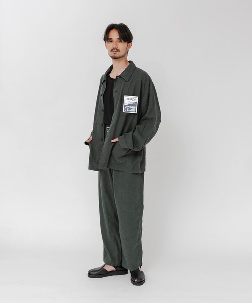 URBAN RESEARCH（アーバンリサーチ）の「『別注』LE VETEMENT ATLANTIQUE×URBAN RESEARCH　ワークジャケット（カバーオール・メンズ・D.GREEN/BLACK・M/L）」の16枚目の写真