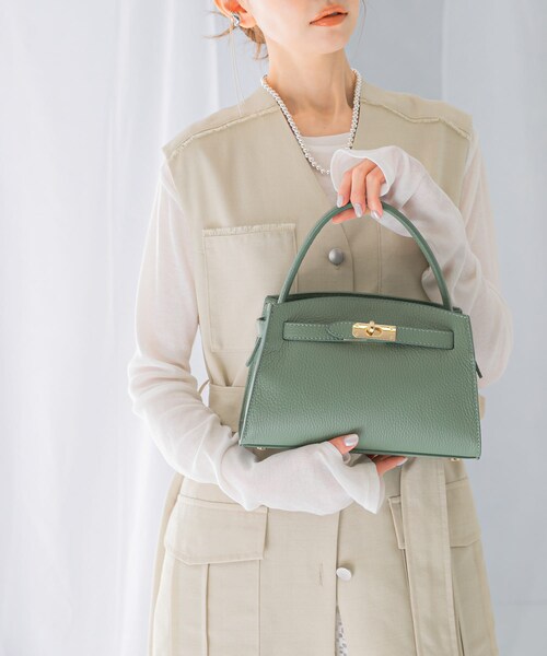 URBAN RESEARCH ROSSO（アーバンリサーチロッソ）の「AULENTTI　キーベルト付きミニハンドBAG（ハンドバッグ・レディース・MENTA/NERO・-）」の13枚目の写真