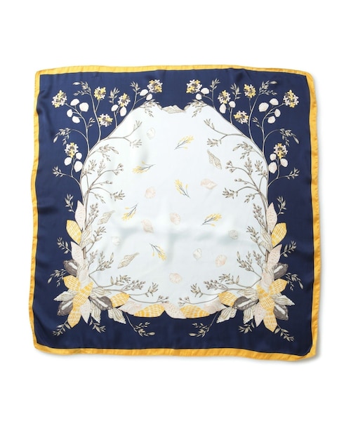 VIS（ビス）の「アソート柄スカーフ 90cm（バンダナ/スカーフ・レディース・ベージュ系/ネイビー系・F）」の11枚目の写真