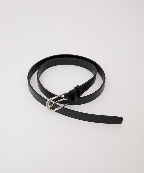 ADAM ET ROPE'（アダムエロペ）の「【W S（ドゥーブル）】レザーオーバルバックルベルト（ベルト・レディース・ブラック/ベージュ系・F）」の9枚目の写真
