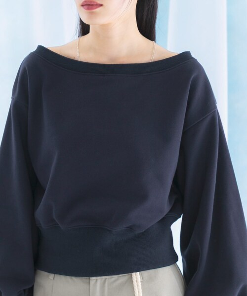URBAN RESEARCH ROSSO（アーバンリサーチロッソ）の「オフショルダースウェット（スウェット・レディース・gray/ivory/darknavy・FREE）」の13枚目の写真