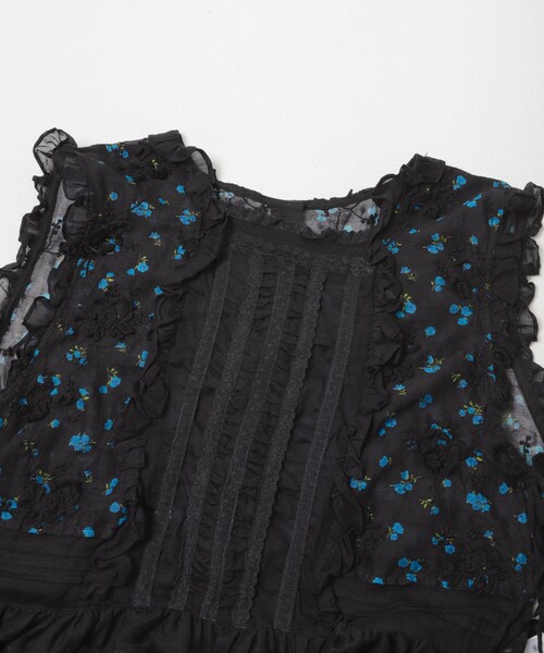 URBAN RESEARCH(アーバンリサーチ)の「crinkle crinkle crinkle SHEER FLOWER VEST BLOUSE(シャツ/ブラウス・レディース・BLACK/IVORY・Free)」の7枚目の写真