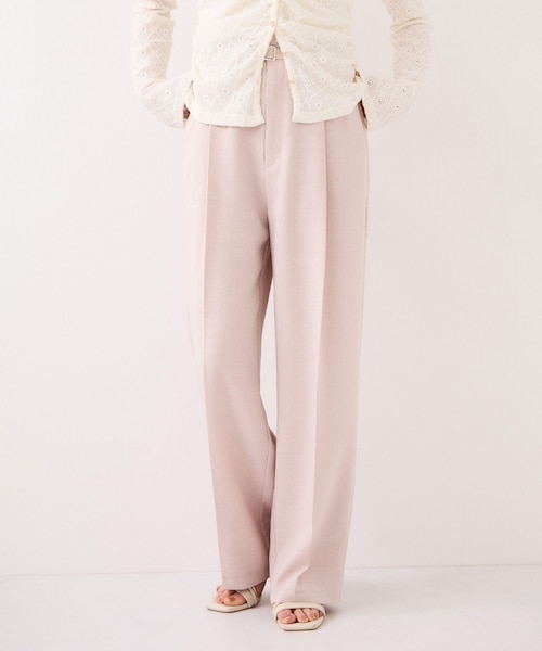 VIS（ビス）の「【WEB限定】美easyリネンライクベルテッドストレートパンツ/イージーケア・接触冷感（その他パンツ・レディース・ブラック/グレー/キナリ/ピンク・L/M/S/SS）」の4枚目の写真