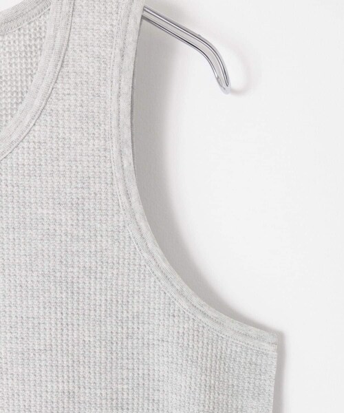 URBAN RESEARCH Sonny Label（アーバンリサーチサニーレーベル）の「『別注』JEMORGAN×Sonny Label　ワッフルラウンドタンクトップ（タンクトップ・メンズ・ナチュラル/ホワイト/杢グレー/ブラック・M/L/XL）」の16枚目の写真