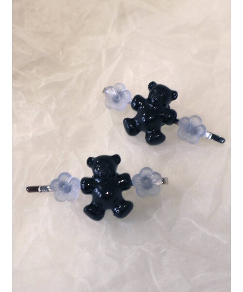 merry jenny（メリージェニー）の「acrylic bear hair pin（ヘアピン・レディース・ブラック/ブラウン/クリア・F）」の12枚目の写真