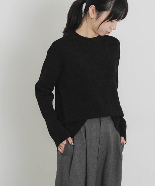 EKAL（エカル）の「ハイゲージモールニットプルオーバー（ニット/セーター・レディース・ホワイト/グレー/ブラック・One）」の18枚目の写真