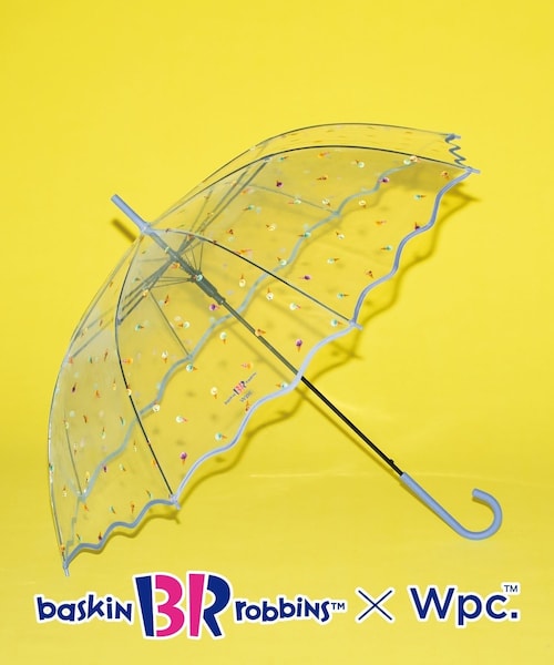 ROPE' PICNIC(ロペピクニック)の「サーティワン アイスクリーム×Wpc.アイスクリームパターンアンブレラ(長傘・レディース・ブルー系/ピンク・F)」の1枚目の写真