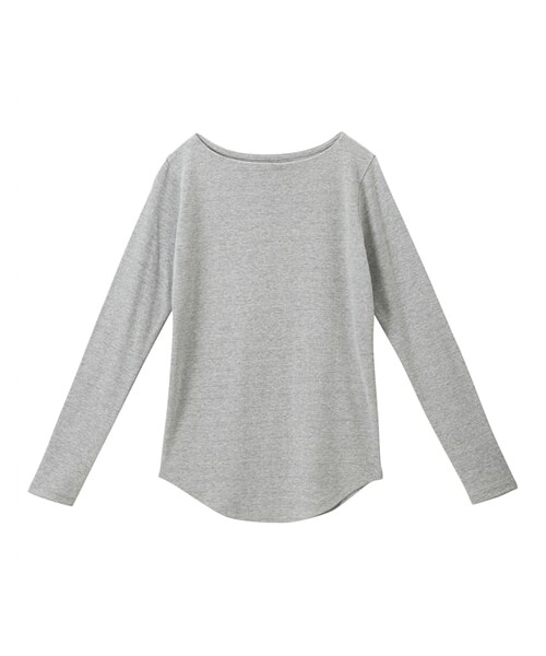 nissen（ニッセン）の「小さいサイズ　コットンフライスボートネック長袖Tシャツ　低身長さん・小柄女性（Tシャツ/カットソー・レディース・ホワイト/杢グレー/ブラック・PSS/PS/PM/PL）」の19枚目の写真