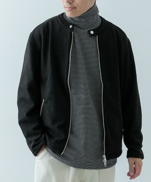 ITEMS URBANRESEARCH（アイテムズ アーバンリサーチ）の「裏フリース F.S. シングル ライダース（ライダースジャケット・メンズ・BLK/BRN/CHA・M/L）」の7枚目の写真