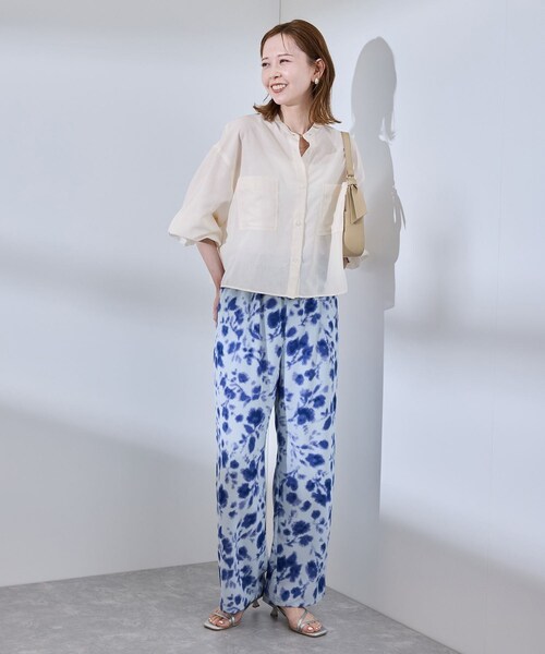 ROPE' PICNIC(ロペピクニック)の「着丈が選べるバンドカラー無地シアーシャツ(シャツ/ブラウス・レディース・ホワイト系/ダークブラウン/ピンク・38/38T)」の12枚目の写真