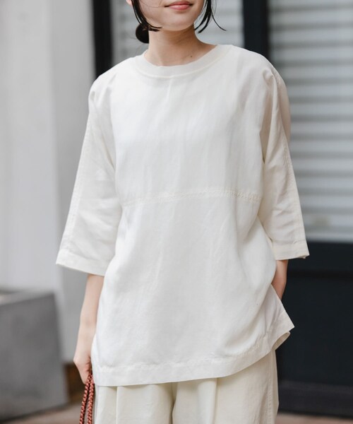URBAN RESEARCH DOORS(アーバンリサーチドアーズ)の「FORK&SPOON プルオーバーブラウス(シャツ/ブラウス・レディース・OFF/BLACK/DARK BLUE・1)」の8枚目の写真