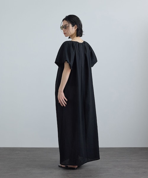 ADAM ET ROPE'（アダムエロペ）の「【WEB限定】2WAYリネンブレンドエンブロイダリーワンピース（ワンピース・レディース・ブラック/カーキ/レッド系・F）」の10枚目の写真