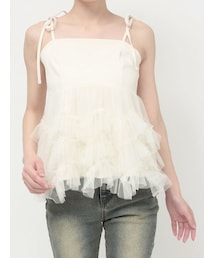 RESEXXY | チュールフリルペプラムキャミトップス(キャミソール)