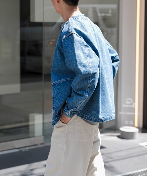 URBAN RESEARCH DOORS（アーバンリサーチドアーズ）の「FORK&SPOON　JFデニムノーカラージャケット（デニムジャケット・メンズ・ONEWASH/USED・4/5）」の20枚目の写真