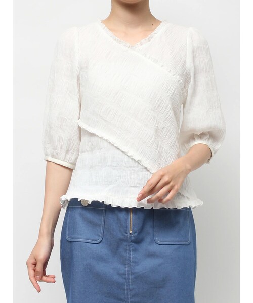 TONAL（トーナル）の「ハイネックブラウスxビスチェニット