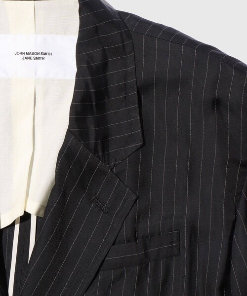 ADAM ET ROPE'(アダムエロペ)の「【JOHN MASON SMITH/ジョン メイソン スミス】WASHED CUPRO OVERSIZED 2B TAILORED JACKET(テーラードジャケット・メンズ・ブラック系・L/M/S)」の9枚目の写真