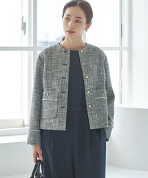 URBAN RESEARCH | ノーカラーツイードジャケット(ノーカラージャケット)