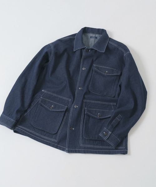 ITEMS URBANRESEARCH（アイテムズ アーバンリサーチ）の「デニム カバーオール（カバーオール・メンズ・BLK/NVY/BLU・M/L）」の2枚目の写真
