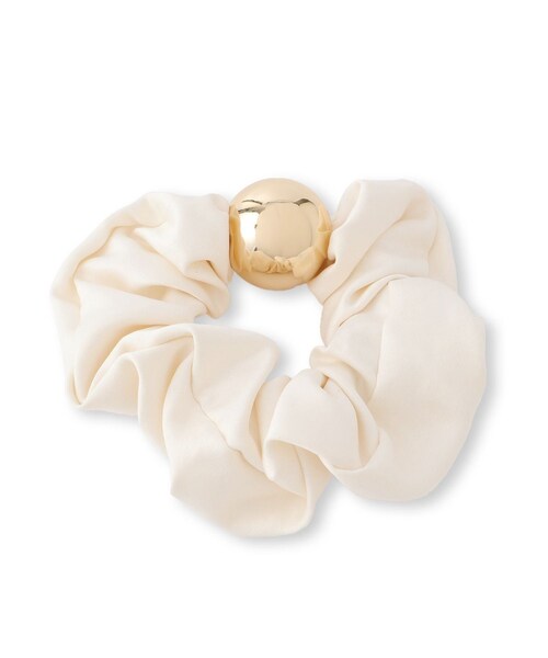 VIS（ビス）の「サテンボールシュシュ（シュシュ・レディース・ブラック/オフホワイト・F）」の8枚目の写真