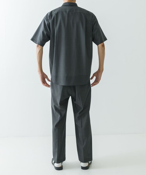 URBAN RESEARCH（アーバンリサーチ）の「ウォッシャブルウールサイロフィルショートスリーブシャツ（シャツ/ブラウス・メンズ・NAVY/BLACK/CHARCOAL・M/L/XL）」の15枚目の写真