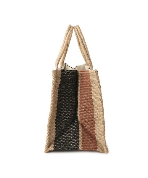 ADAM ET ROPE'（アダムエロペ）の「【MAISON BENGAL（メゾンベンガル）】Small Jute BoxTote（トートバッグ・レディース・ダークブラウン系・F）」の8枚目の写真