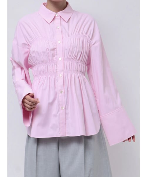 MERCURYDUO（マーキュリーデュオ）の「【OUNNOUN】ビスチェシャーリングシャツ（その他・レディース・ベビーピンク/ブルー/ミックス・F）」の2枚目の写真