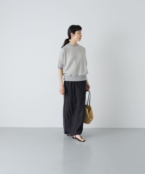 かぐれ（カグレ）の「コットンリヨセル半袖スウェット（スウェット・レディース・LIGHT GRAY/OATMEAL/NAVY・Free）」の10枚目の写真
