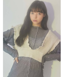 merry jenny | クロシェリボンニットビスチェ(ニット/セーター)