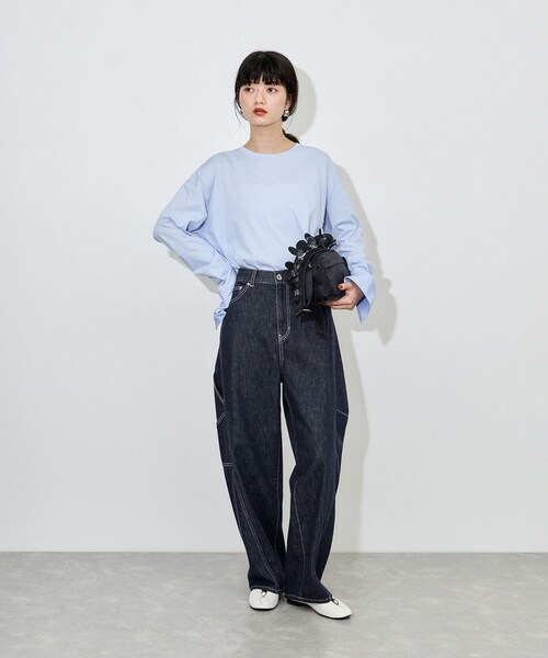 ADAM ET ROPE'(アダムエロペ)の「ワークデニムパンツ(デニムパンツ・レディース・キナリ系/ネイビー・36/38)」の12枚目の写真