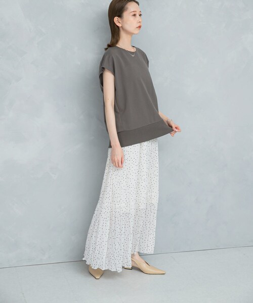 URBAN RESEARCH ROSSO（アーバンリサーチロッソ）の「フレンチスリーブライトスエット（スウェット・レディース・OFF WHITE/CHARCOAL・FREE）」の14枚目の写真