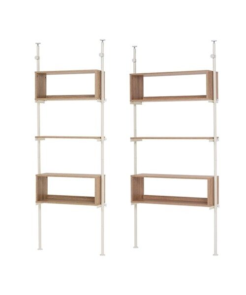 nissen（ニッセン）の「突っ張り式ディスプレイラック(無段階高さ調節 )（家具・メンズ・ホワイト×ホワイト/ナチュラル×アイボリー/ブラウン×ブラック・幅70cm/幅90cm）」の6枚目の写真