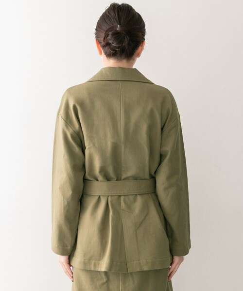 KBF（ケイビーエフ）の「KBF+　ミリタリーテーラードジャケット（ミリタリージャケット・レディース・KHAKI/OFF・one）」の12枚目の写真