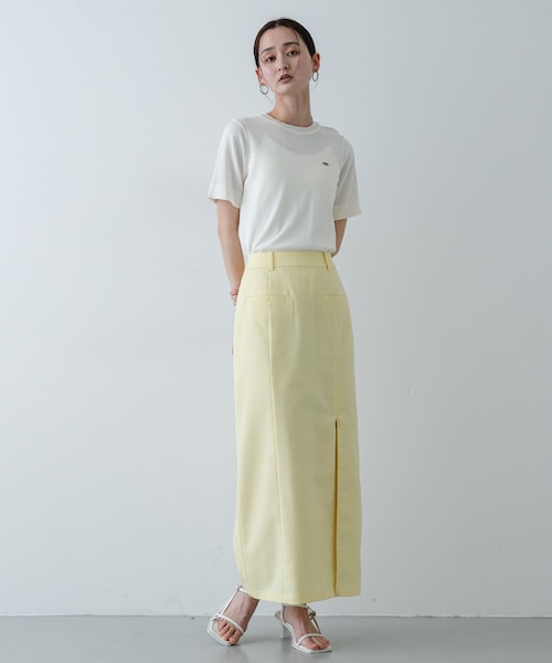 SENSE OF PLACE by URBAN RESEARCH（センスオブプレイスバイアーバンリサーチ）の「『洗濯可』プレートツキニットTシャツ(半袖)（ニット/セーター・レディース・IVORY/BLACK/GRAY・One）」の7枚目の写真