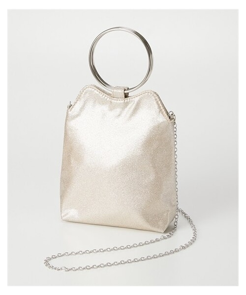 nissen（ニッセン）の「【結婚式バッグ】リングハンドルラメ素材２WAYミニショルダーバッグ（ショルダーバッグ・メンズ・ブラック/ゴールド/シルバー・Y）」の3枚目の写真