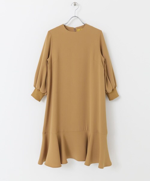 URBAN RESEARCH ROSSO（アーバンリサーチロッソ）の「F by ROSSO　ジョーゼット裾フレアワンピース∴（ワンピース・レディース・NAVY/L/GRAY/BEIGE・FREE）」の11枚目の写真