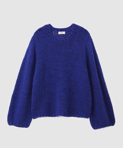 ROPE'(ロペ)の「ロービングハンドニット(ニット/セーター・レディース・グレー/オフホワイト/ブルー・F)」の4枚目の写真