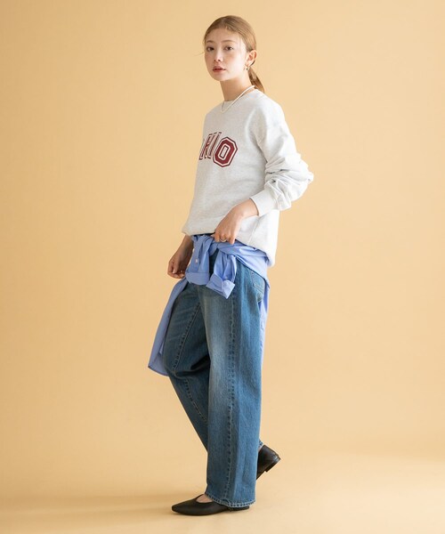 URBAN RESEARCH Sonny Label（アーバンリサーチサニーレーベル）の「GEM SPORTSWEAR　クルーネックロゴスウェット（スウェット・レディース・スミクロ/オートミール/ネイビー・M/L）」の21枚目の写真