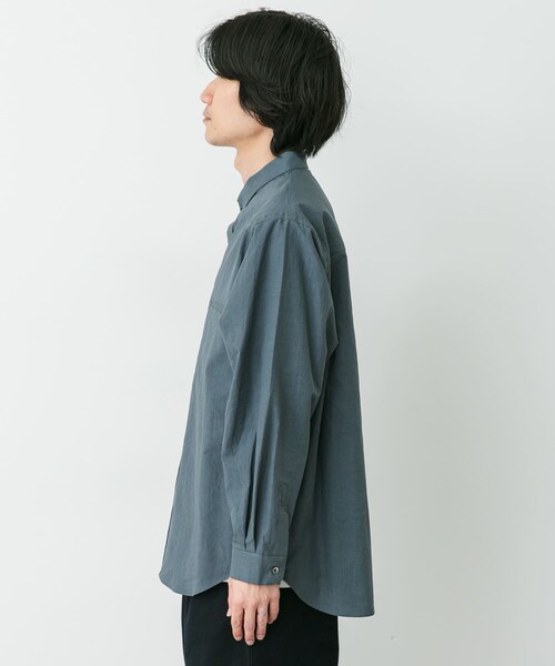 URBAN RESEARCH DOORS（アーバンリサーチドアーズ）の「STILL BY HAND　LINENMIXEDNARROWCOLLARSHIRTS（シャツ/ブラウス・メンズ・LT.BEIGE/BLUE GREY/NAVY・46/48）」の7枚目の写真