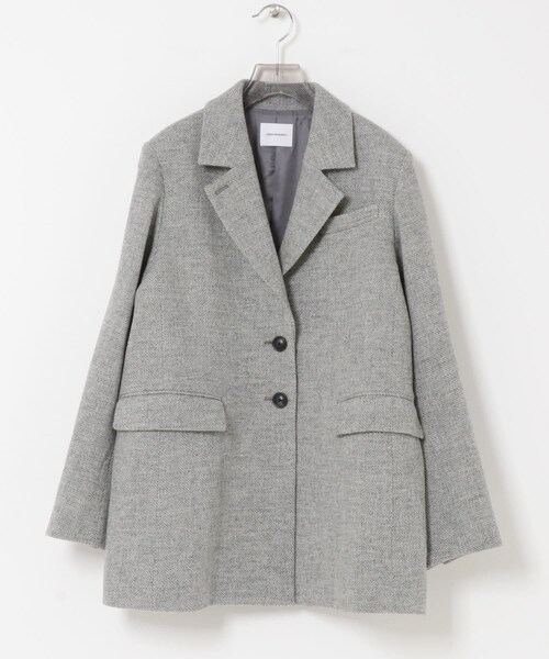 URBAN RESEARCH(アーバンリサーチ)の「ブリティッシュウールツイードジャケット(テーラードジャケット・レディース・L.GRAY/KHAKI・36/38)」の15枚目の写真