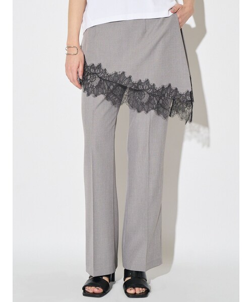 ELENDEEK（エレンディーク）の「LACE TRIM SKLAYERED PT（その他パンツ・レディース・オフホワイト/アイボリー/グレー/ブラック/ブルー・1/2/01/02）」の8枚目の写真