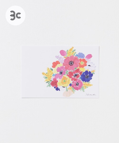 URBAN RESEARCH（アーバンリサーチ）の「はるかぜ染色工房　ポストカード（その他雑貨・メンズ・スズラン/野葡萄/カモミール/ミモザの花束/アネモネの花束/オリーブ/スミレ/ミモザグレー・-）」の2枚目の写真