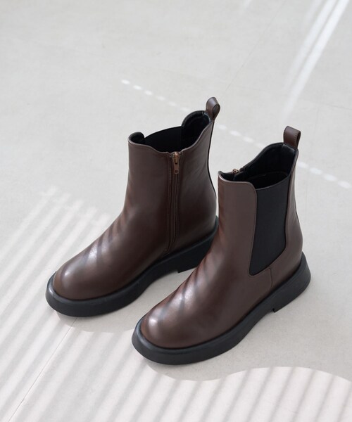 ROPE' PICNIC（ロペピクニック）の「ジップアップサイドゴアショートブーツ（ブーツ・レディース・ブラック/ダークブラウン系・L/M/S）」の16枚目の写真